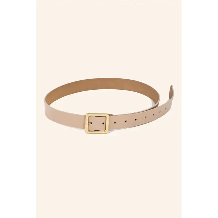 Leather Square Buckle Bellt
