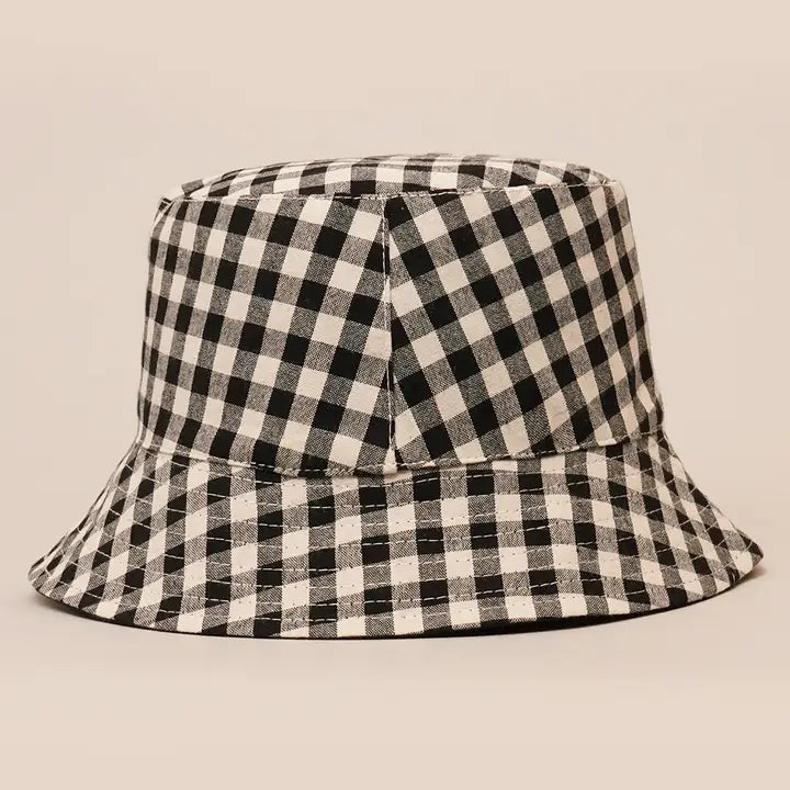Gingham Reversible Bucket Hat