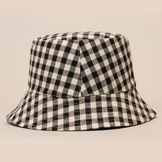 Gingham Reversible Bucket Hat
