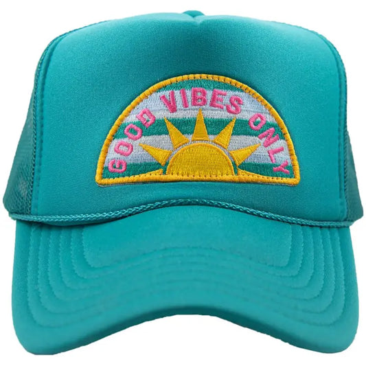 Good Vibes Only Patch Trucker Hat