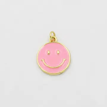 Pink Smiley Charm