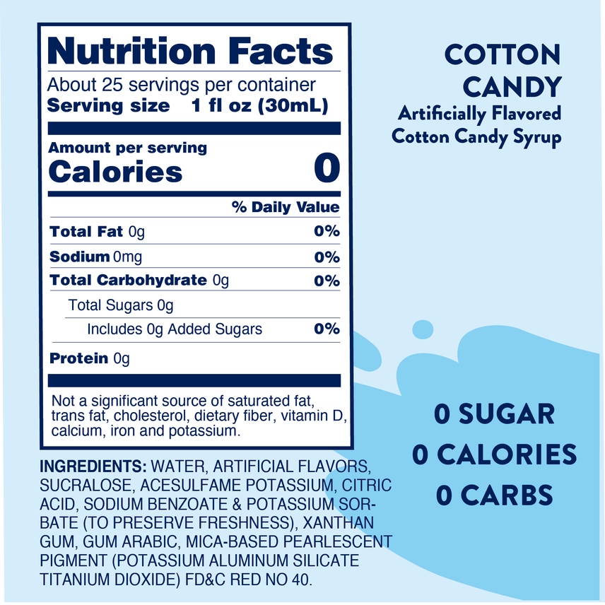 Jordan's Skinny Syrups Flavor Burst Cotton Candy