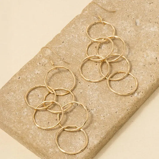 Hoop Link Dangle Earrings