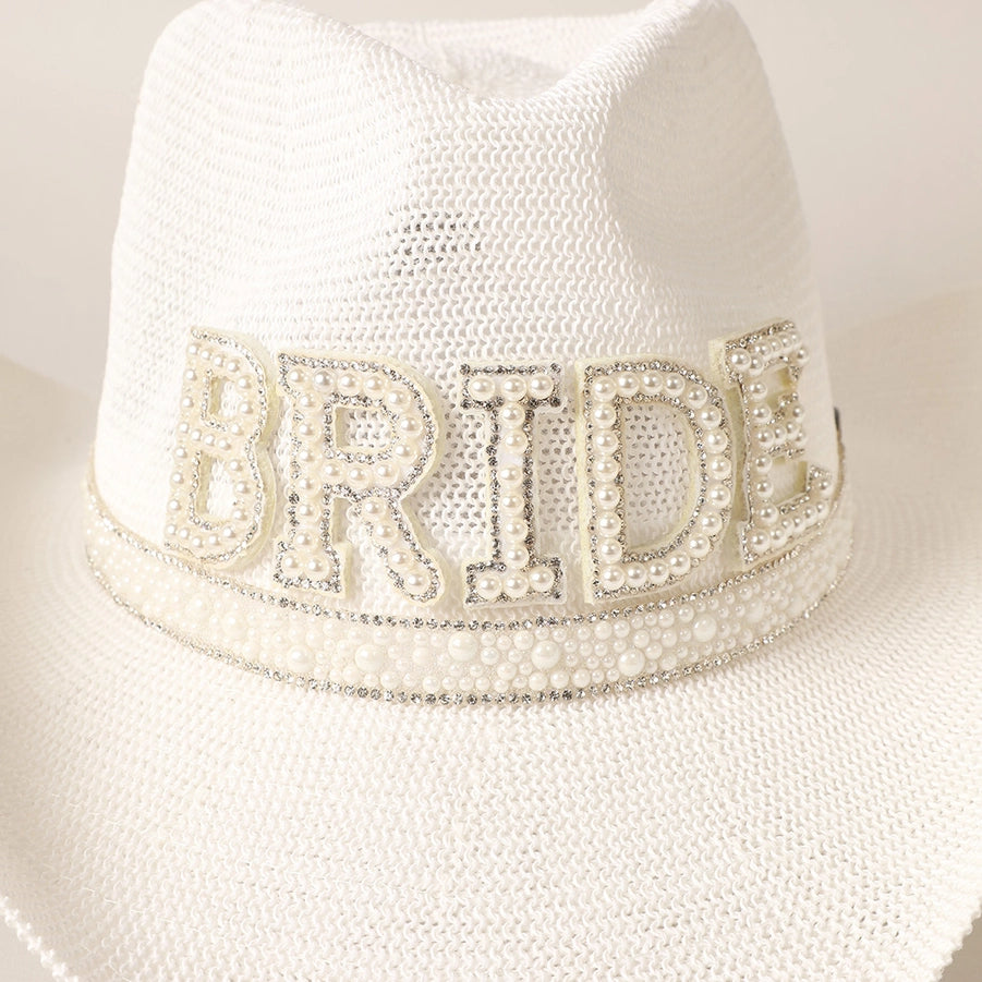 The Bride Cowboy Pearl and Rhinestone Hat