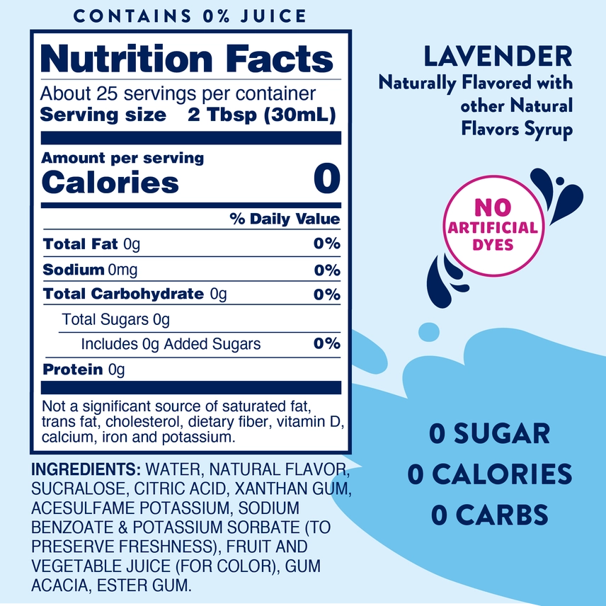 Jordan's Lavender Sugar Free Skinny Syrup