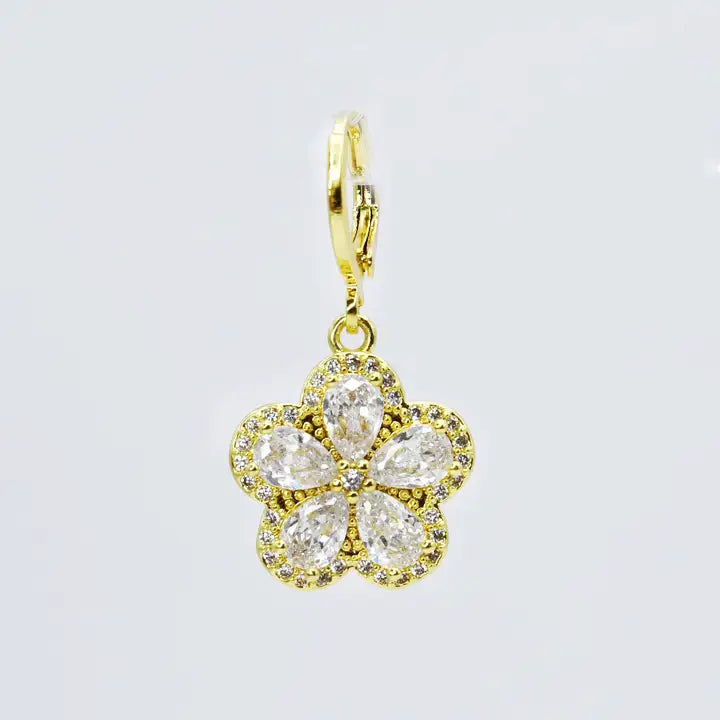 Crystal Flower Charm