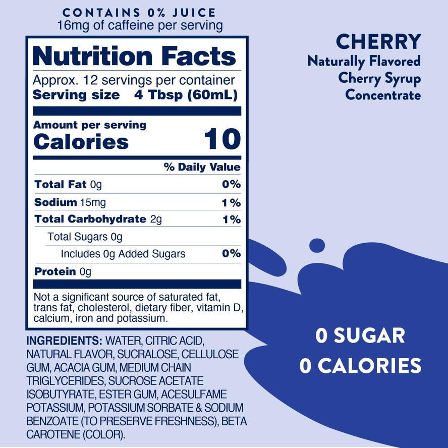 Jordan's Cherry Cola Sugar Free Skinny Syrup