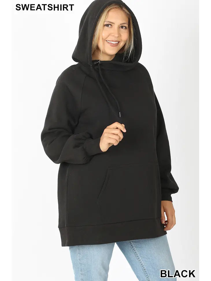 Side Tie Hoodie-Plus