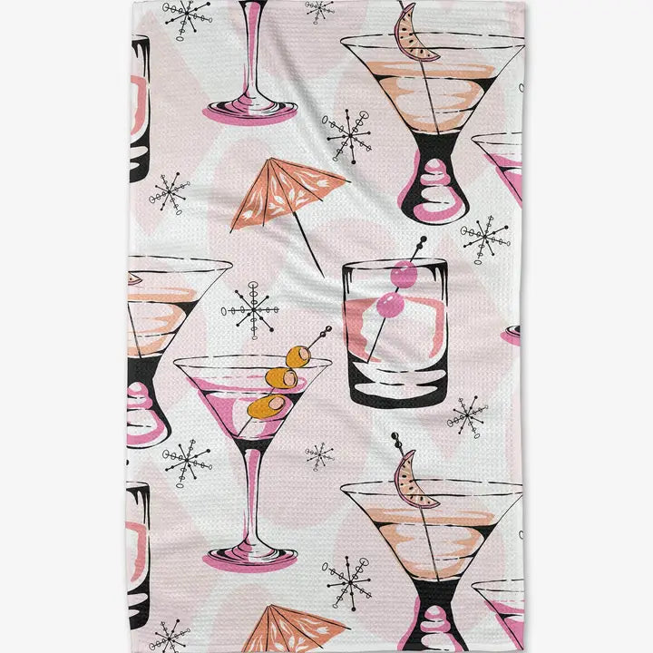 Geometry - Cocktail Hour Tea Towel