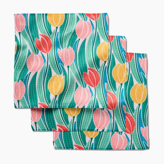 Geometry - Tranquil Tulips Dishcloth Set