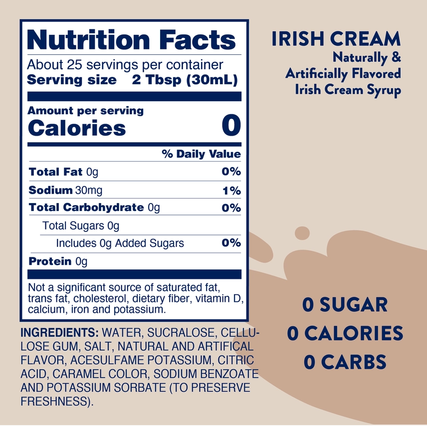 Jordan's Skinny Irish Cream Syrup