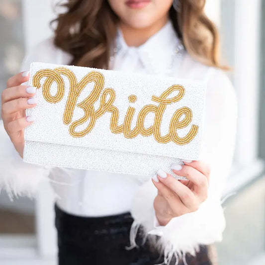 The Bride Beaded Clutch