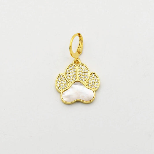 Iridescent Pet Paw Charm