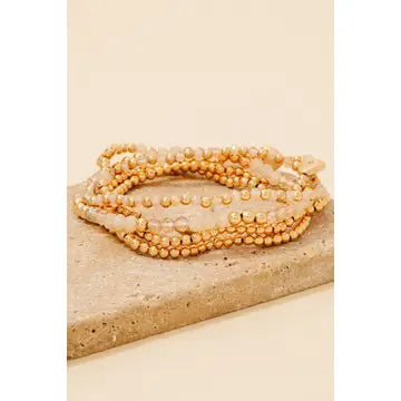 Beaded Heart Charm Bracelet