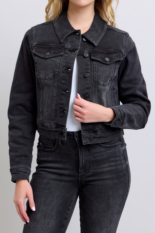 Judy Blue Black Denim Jacket