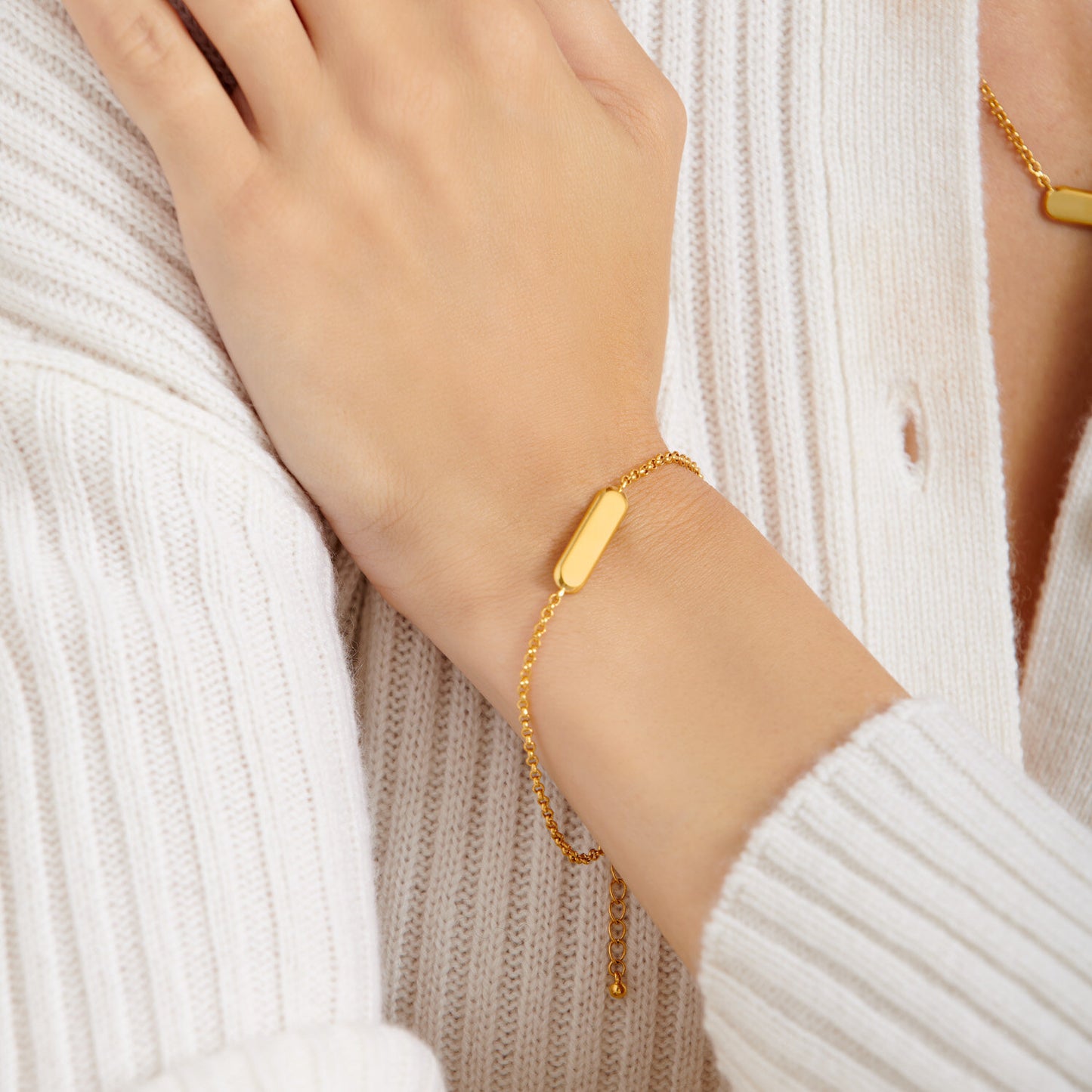 With Love Gold Signet Bracelet