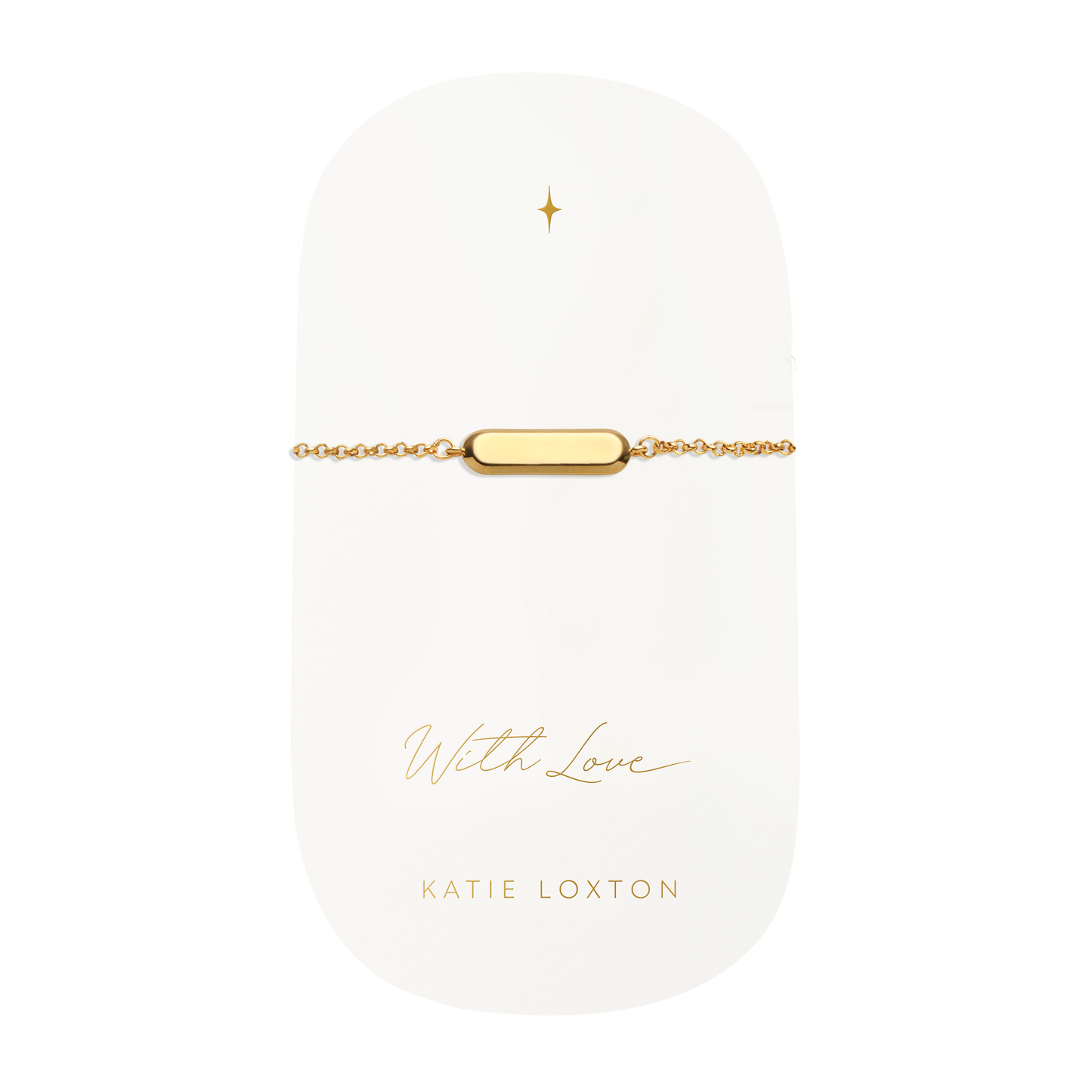 With Love Gold Signet Bracelet