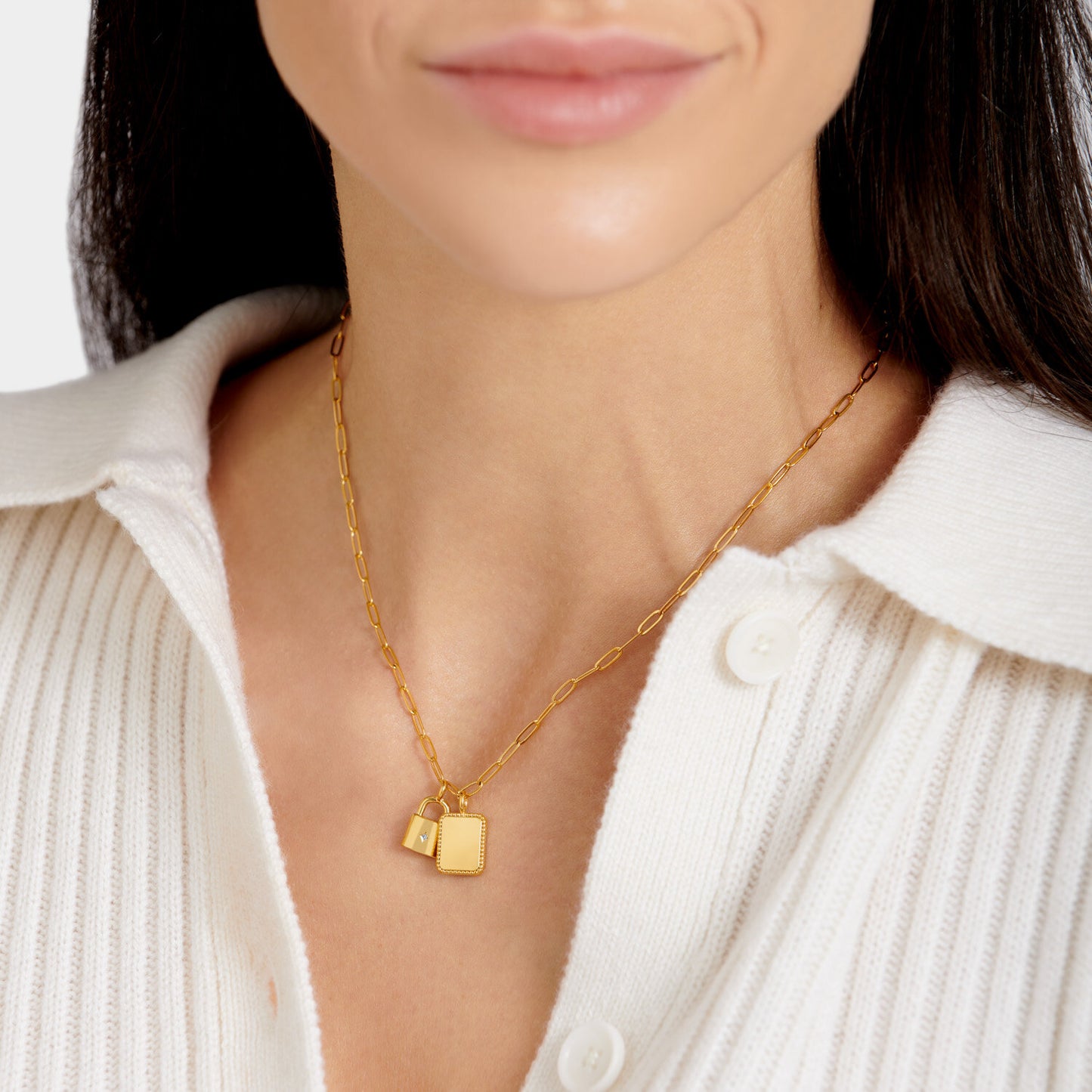 Inner Strength Gold Charm Necklaced