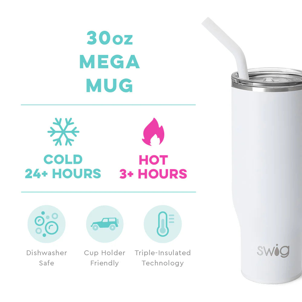 Swig White Mega Mug 30oz
