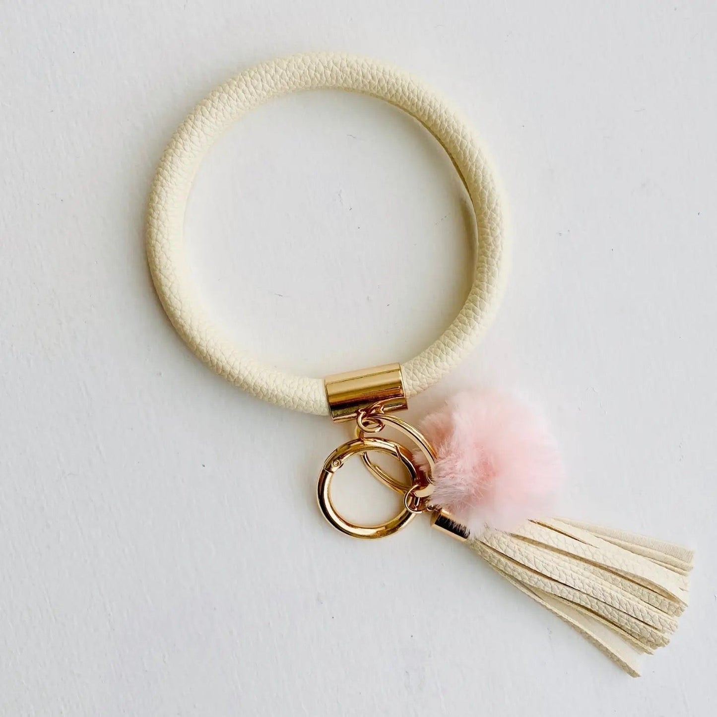 Bangle Keychain with Pom - Lazy Daisy Boutique