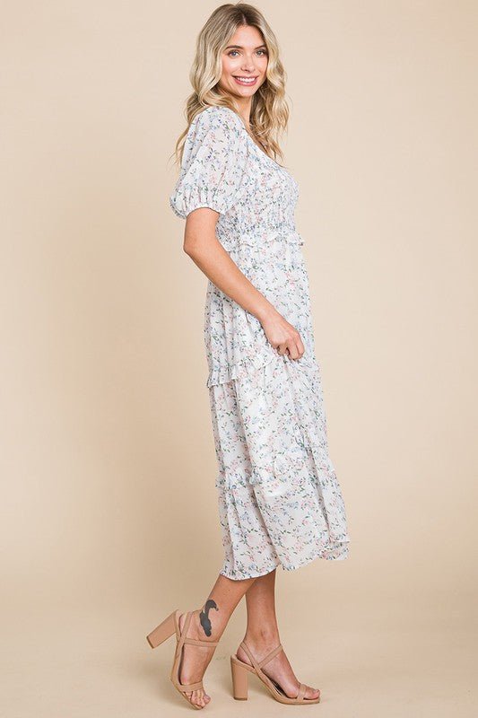 Floral Tiered Babydoll Dress - Polished Boutique