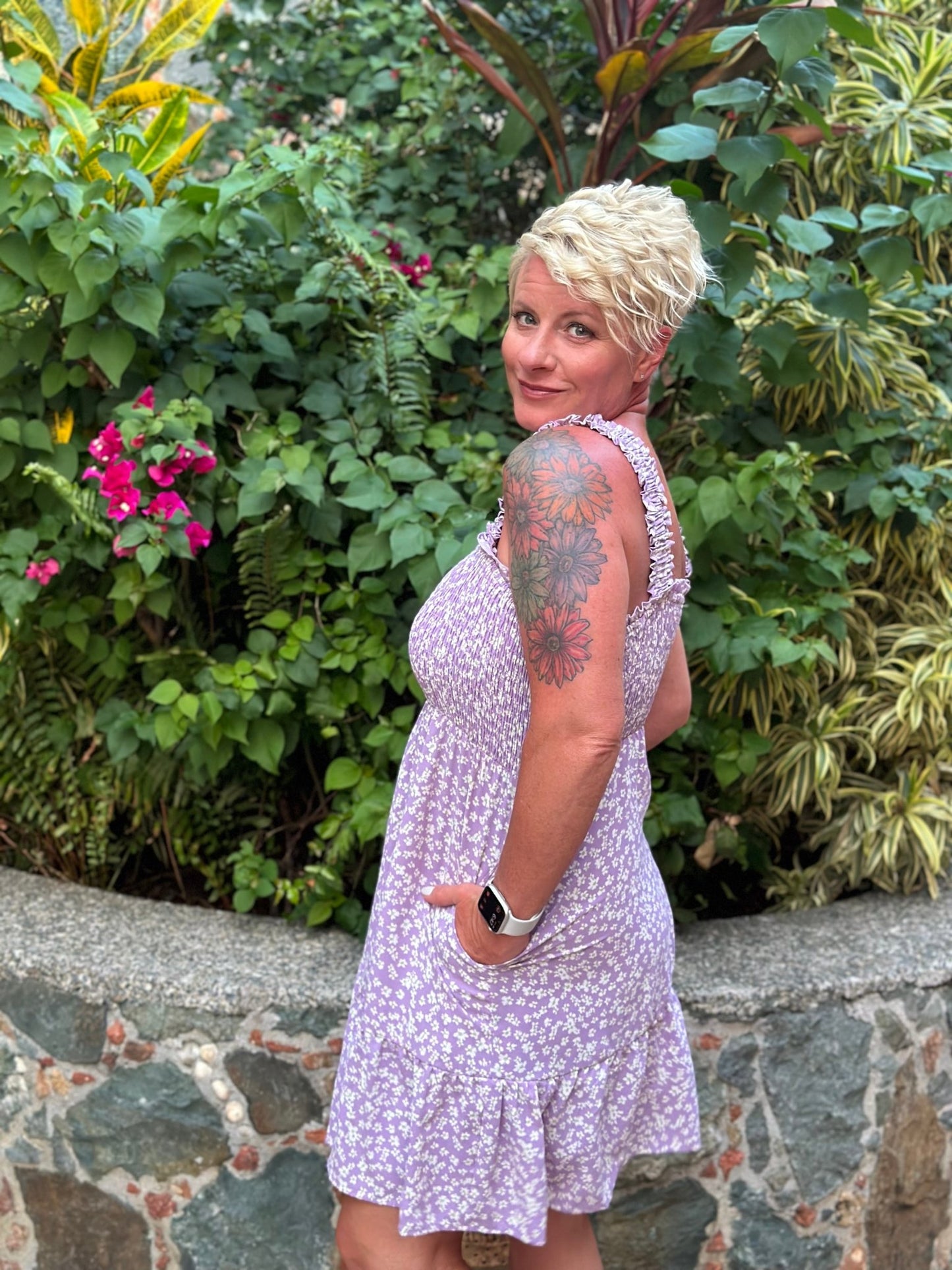 Lavender Blooms Dress - Polished Boutique