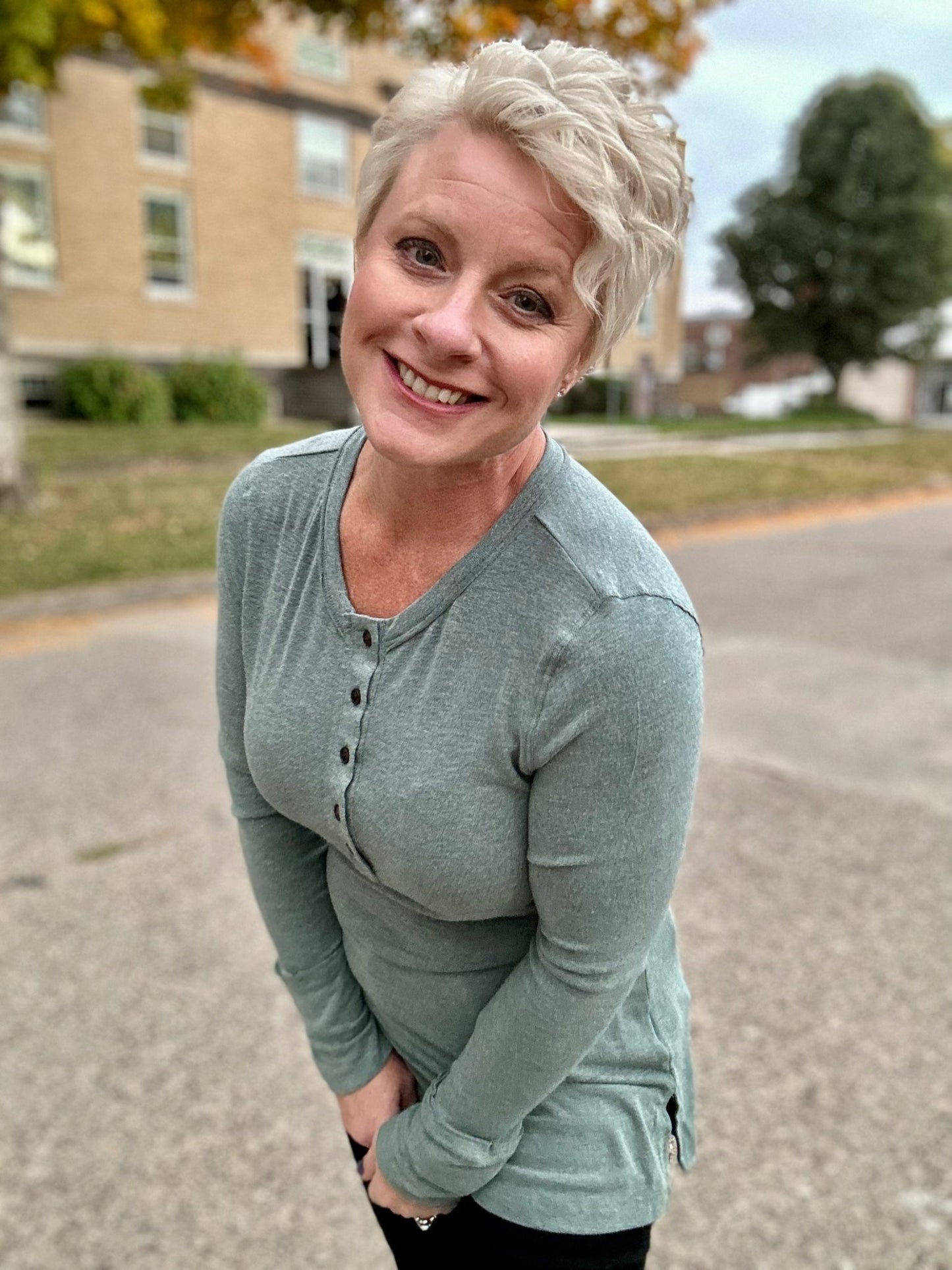 Long Sleeve Button Closure - Lazy Daisy Boutique