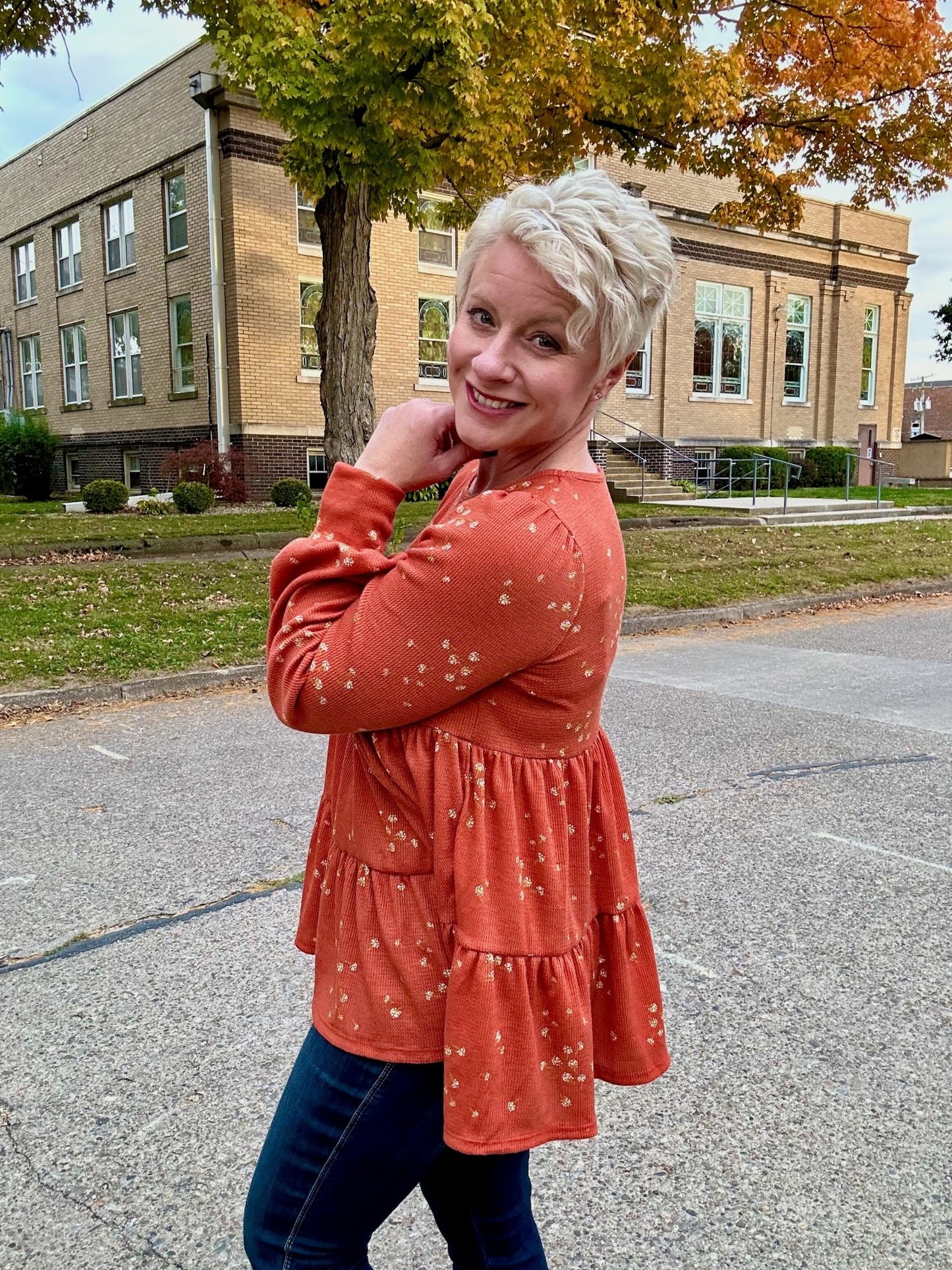 Long Sleeve Floral Print Top - Lazy Daisy Boutique