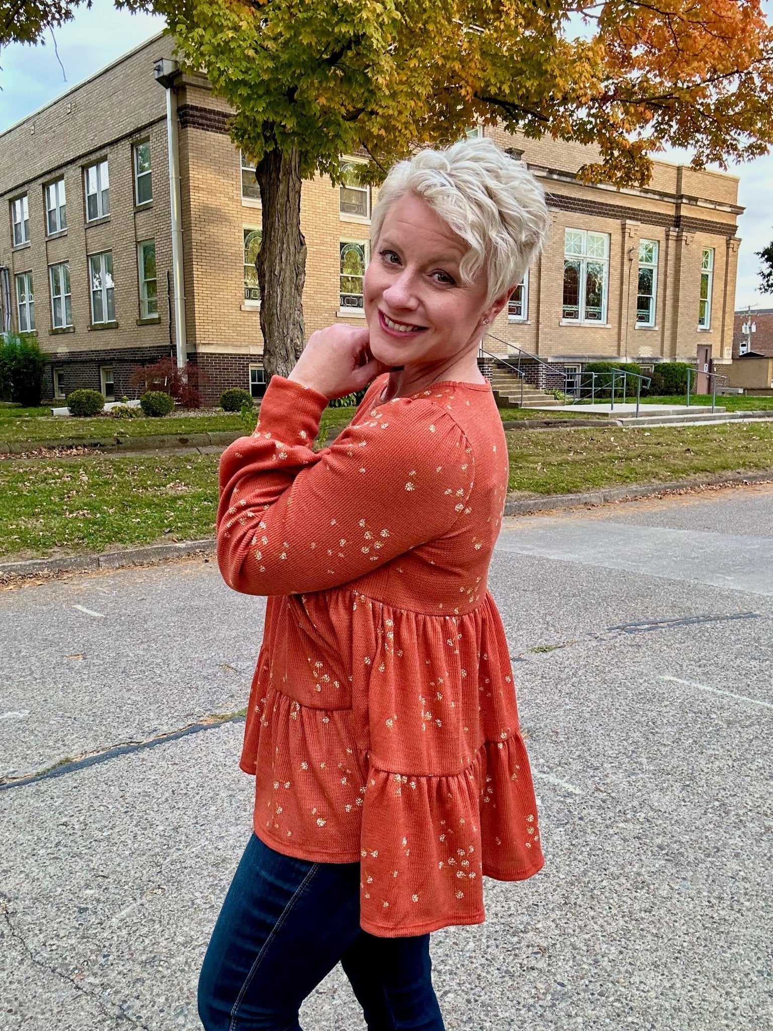 Long Sleeve Floral Print Top - Lazy Daisy Boutique