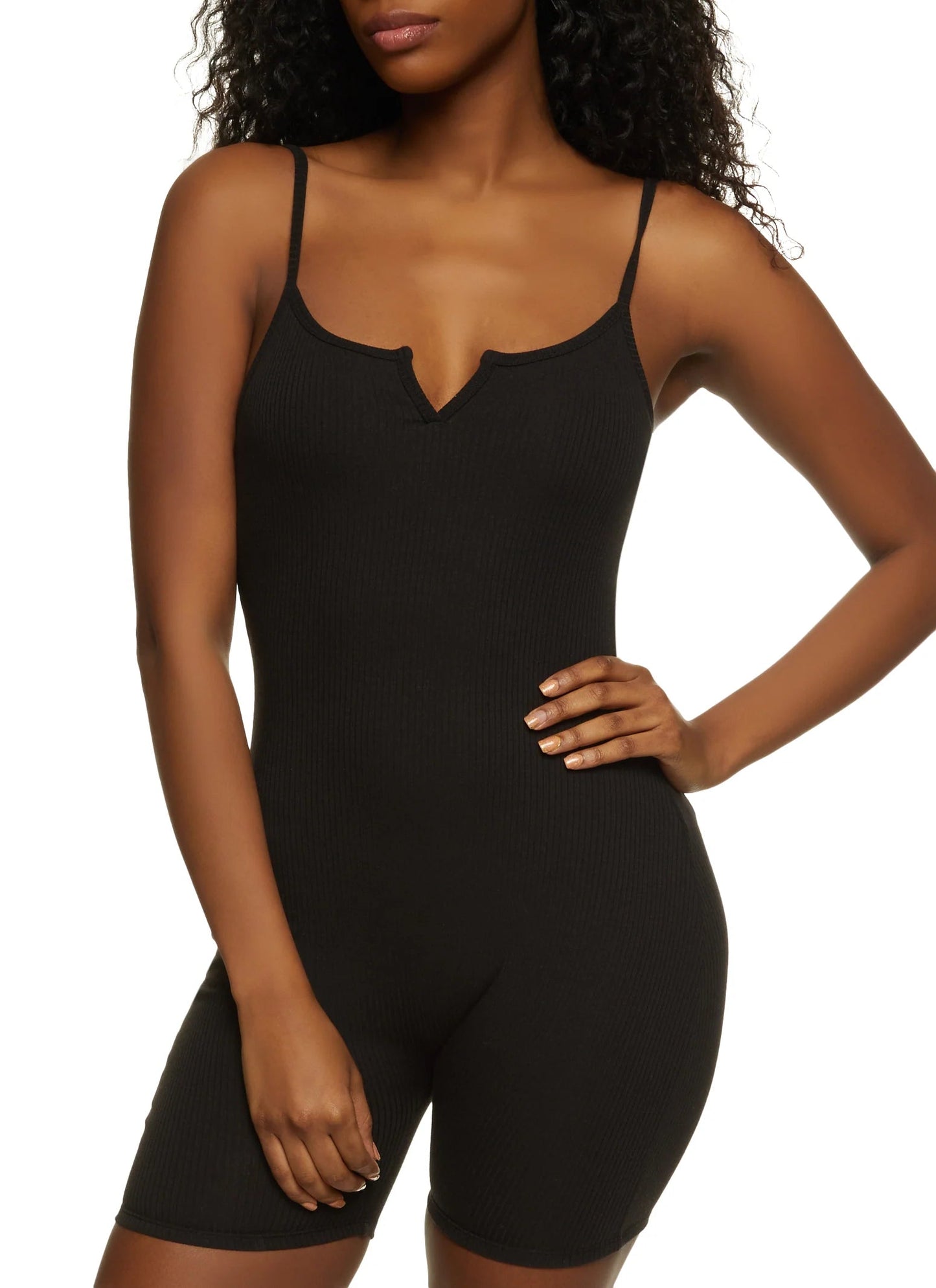 Ribbed Cami Romper - Polished Boutique