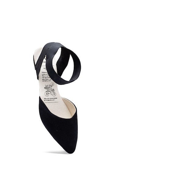 Rollasole Black Pointed Flats - Polished Boutique