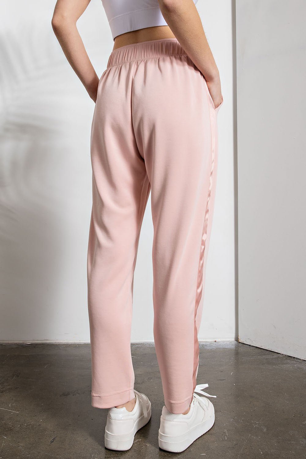 Satin Side Joggers - Polished Boutique