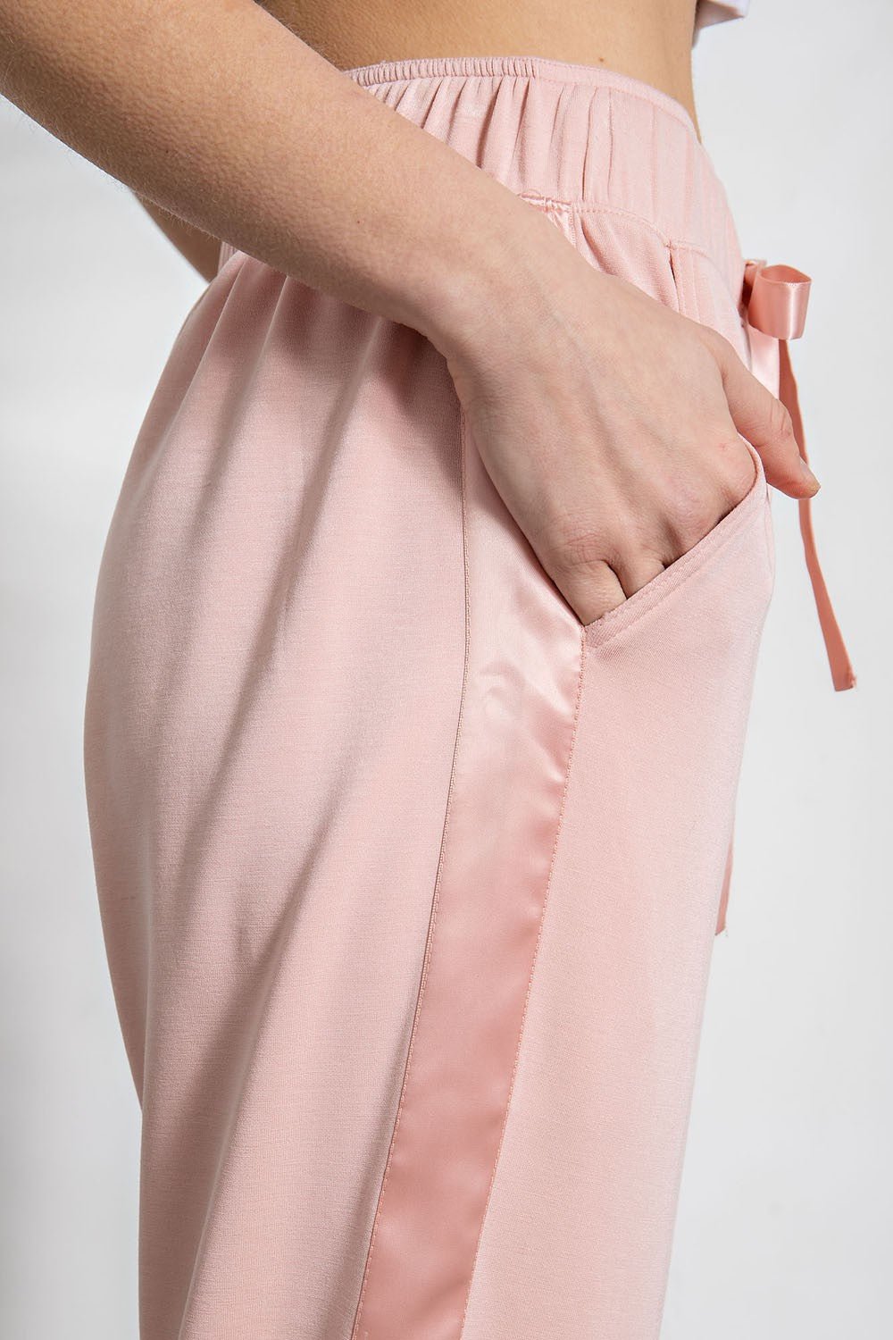 Satin Side Joggers - Polished Boutique