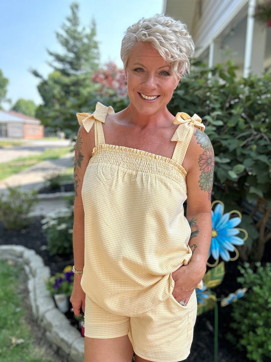 Sunshine Checkers Matching Set - Polished Boutique