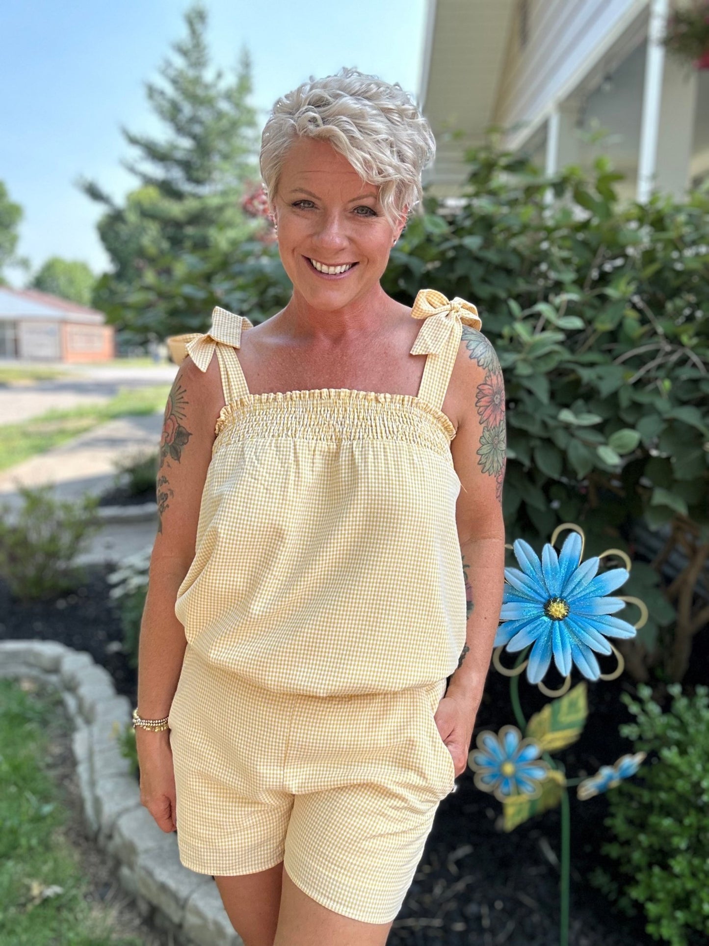 Sunshine Checkers Matching Set - Polished Boutique