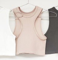 Thick Rib Double Binding Crop Tank - Polished Boutique