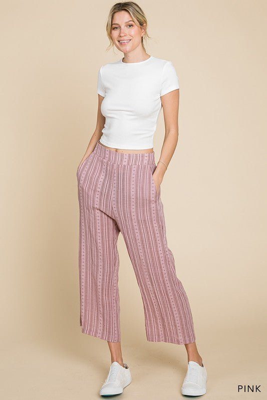 Women's Pink Cropped Pants - Polished Boutique