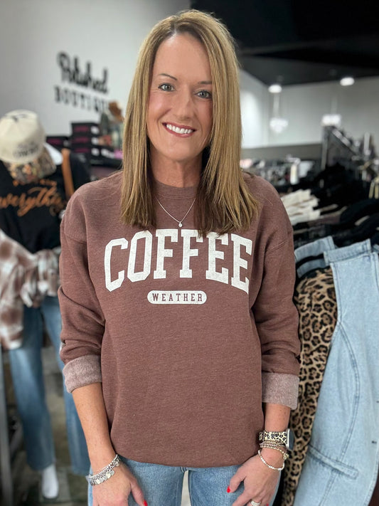 Coffee Weather Graphic Sweatshirt