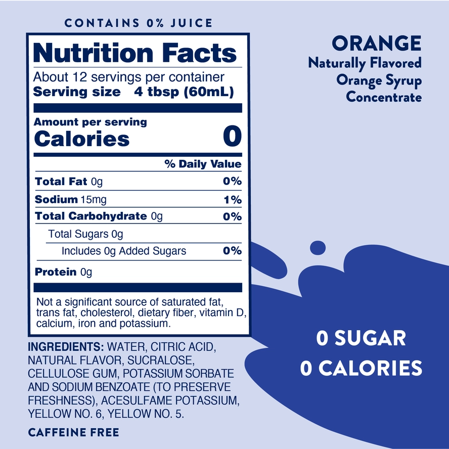 Jordan's Orange Soda Sugar Free Skinny Syrup
