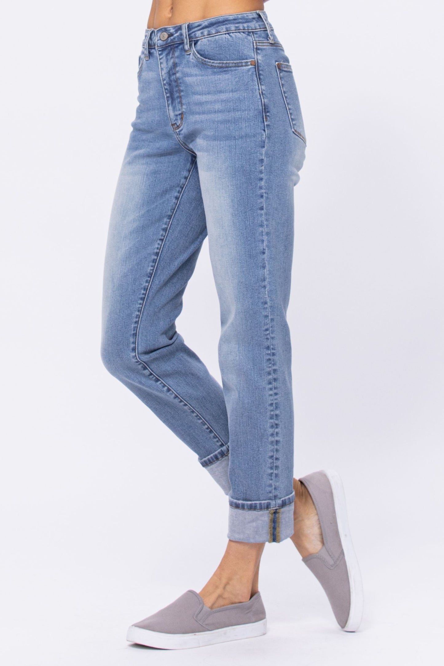 Judy Blue High Waist Vintage Wash Boyfriend Jeans