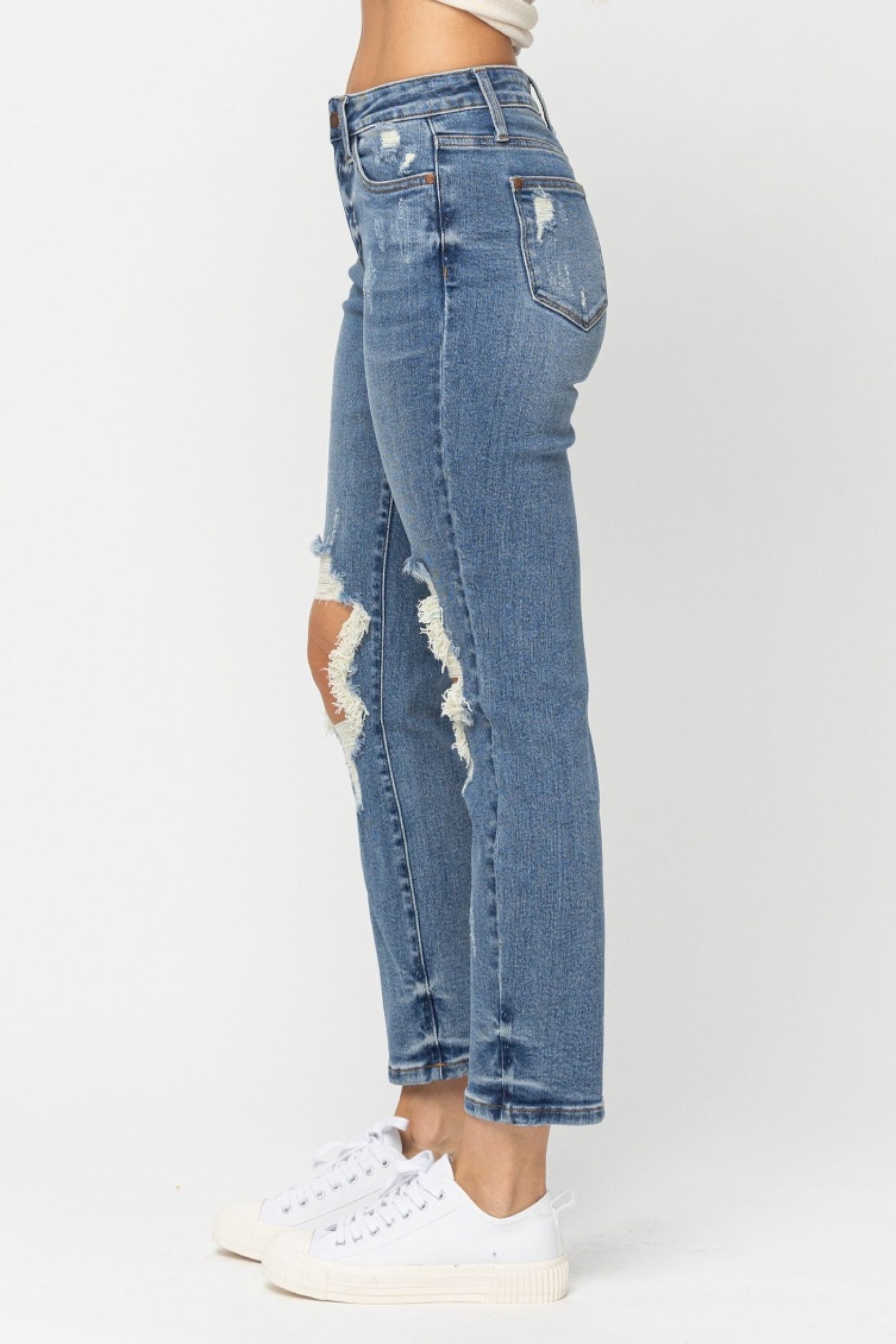 Judy Blue High Waist Destroyed Boyfriend Fit Jeans