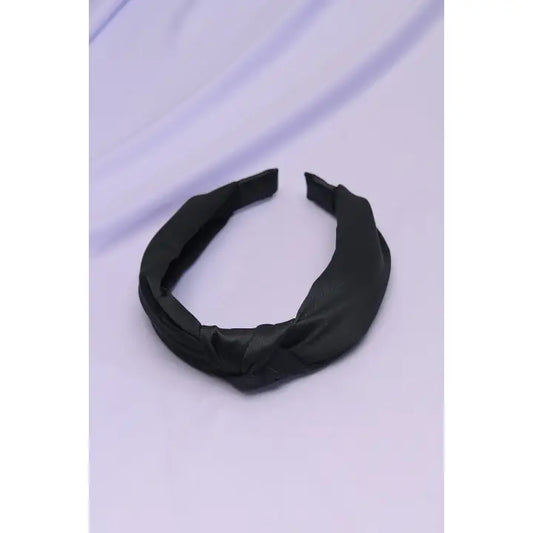 Wide Knotted Satin Headband