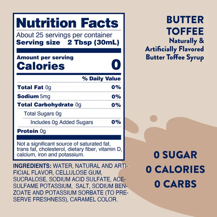 Jordan's Butter Toffee Syrup