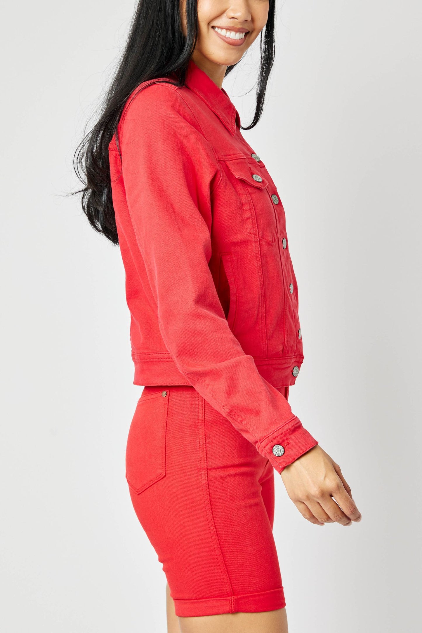 Judy Blue Red Denim Jacket
