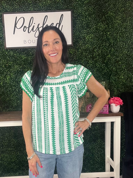 The Kelly Ruffle Top