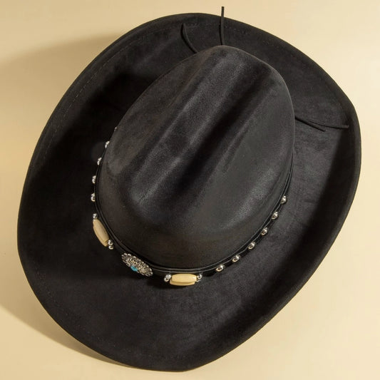 Western Concho Belt Strap Cowboy Hat