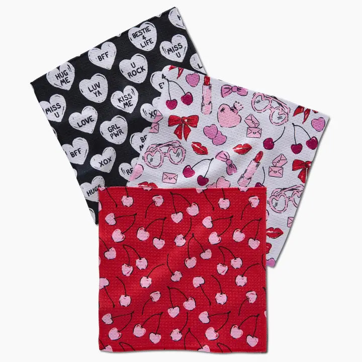 Geometry - Valentine's Dishcloth Set
