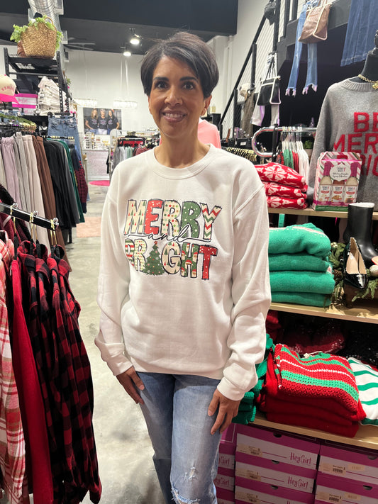Merry and Bright Graphic Sweatshirt