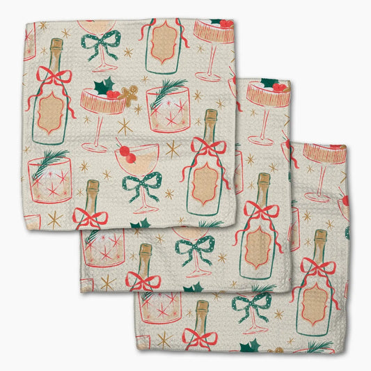 Geometry - Christmas Cocktails Dishcloth Set