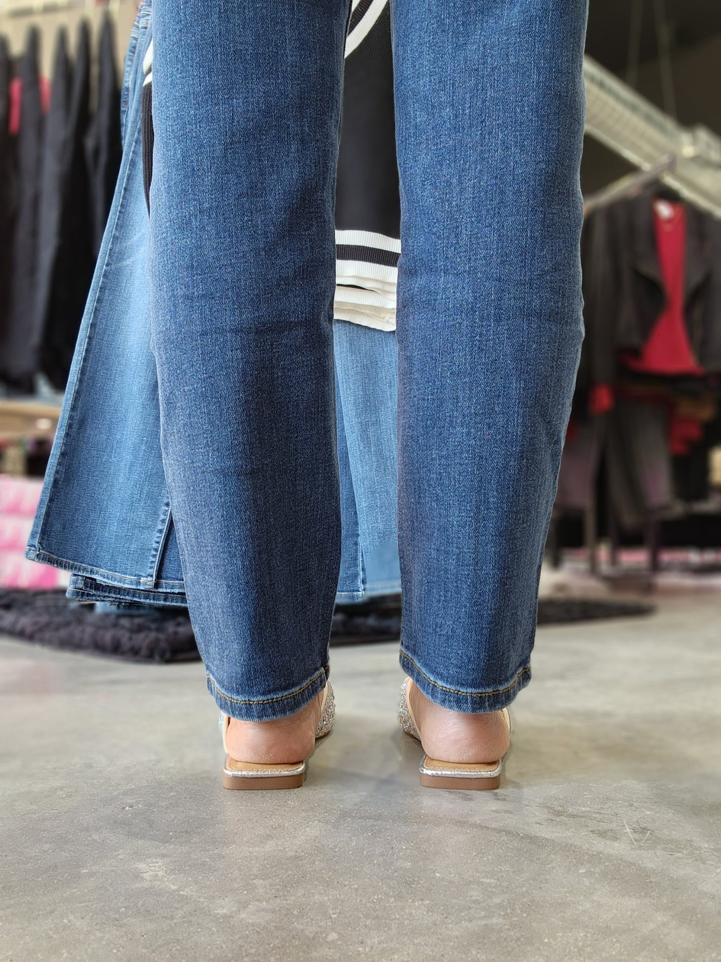 Corky's Clear Rhinestones Tongue Tied Flats